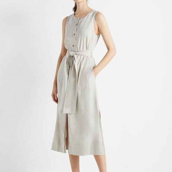 Club Monaco Dresses & Skirts - Club Monaco Belted Button Down Linen Dress 00